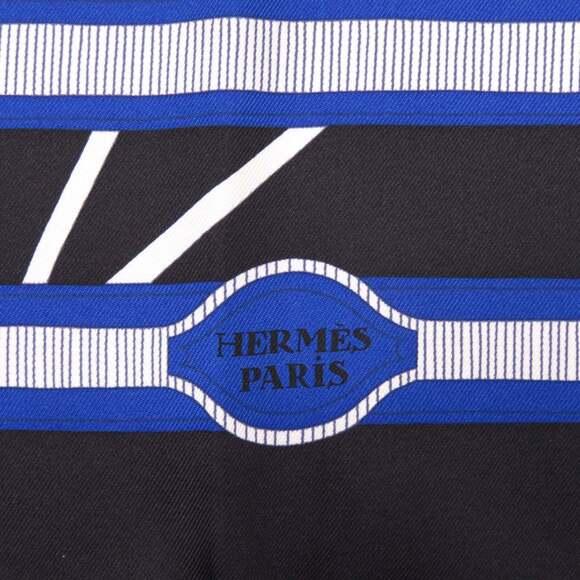 HERMES Black Silk Scarf - Picture 3 of 5